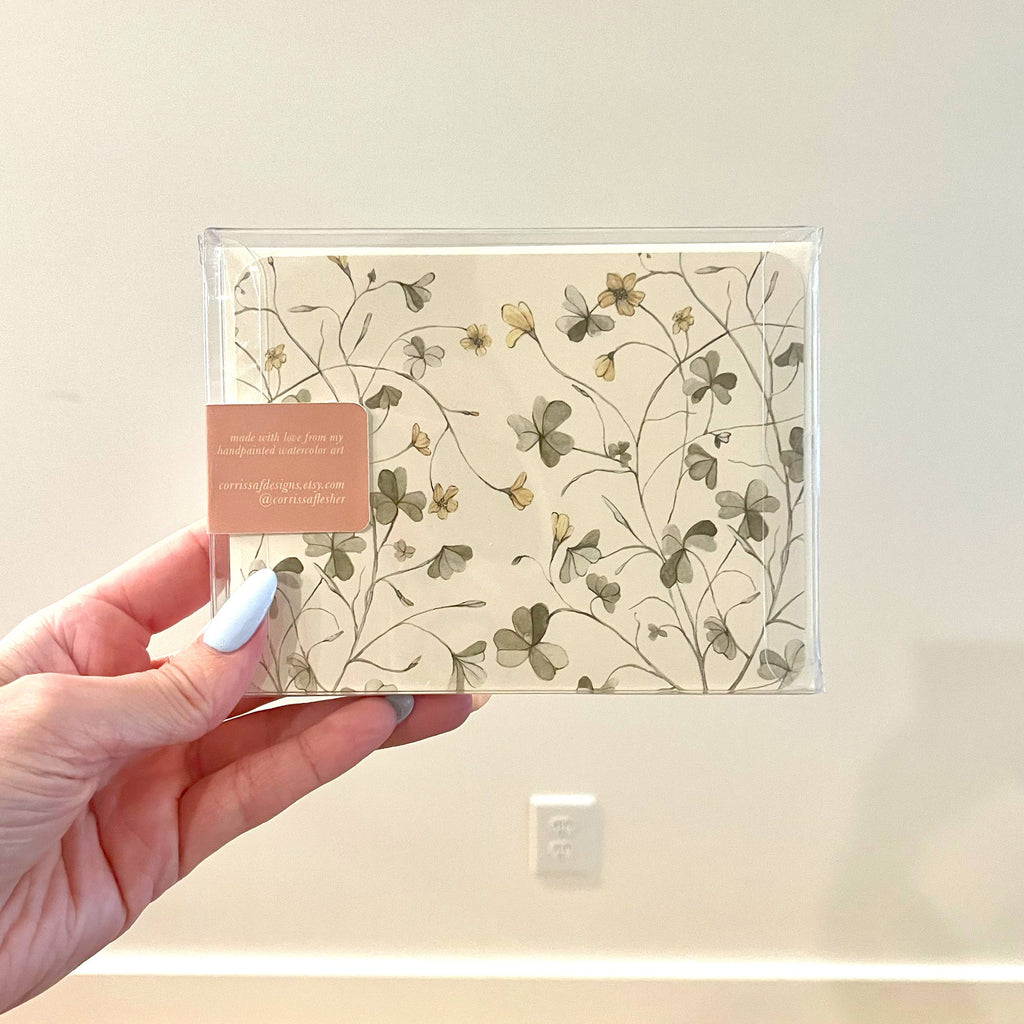 Yellow Wood Sorrel Note Card Set