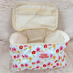 Quilted Handle Cosmetic Bag - Mod Floral