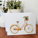 Bicycle & Flower Notecard - Set of 10