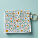 Keychain Wallet - Blue Daisy