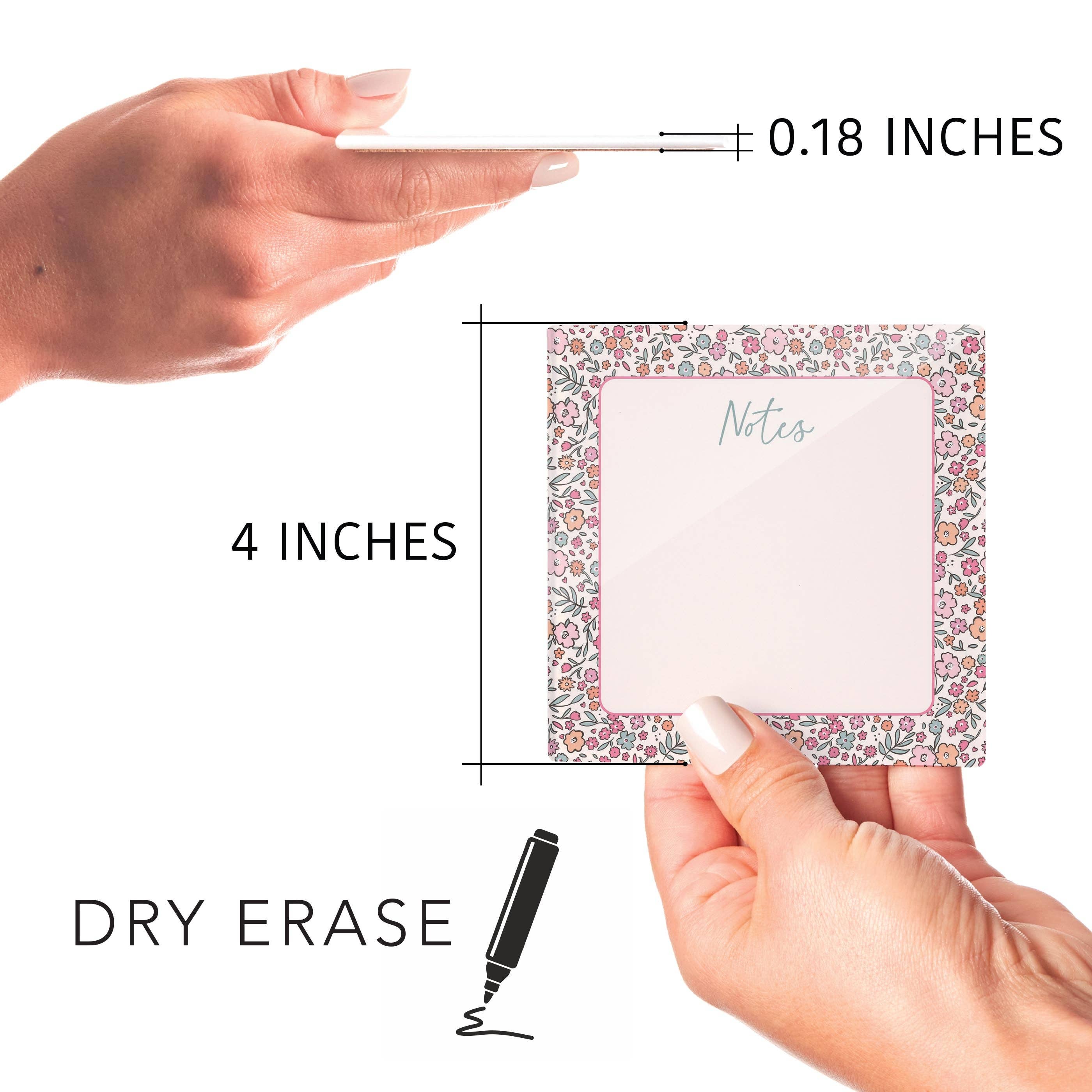 Floral Garden Dry Erase Note Board
