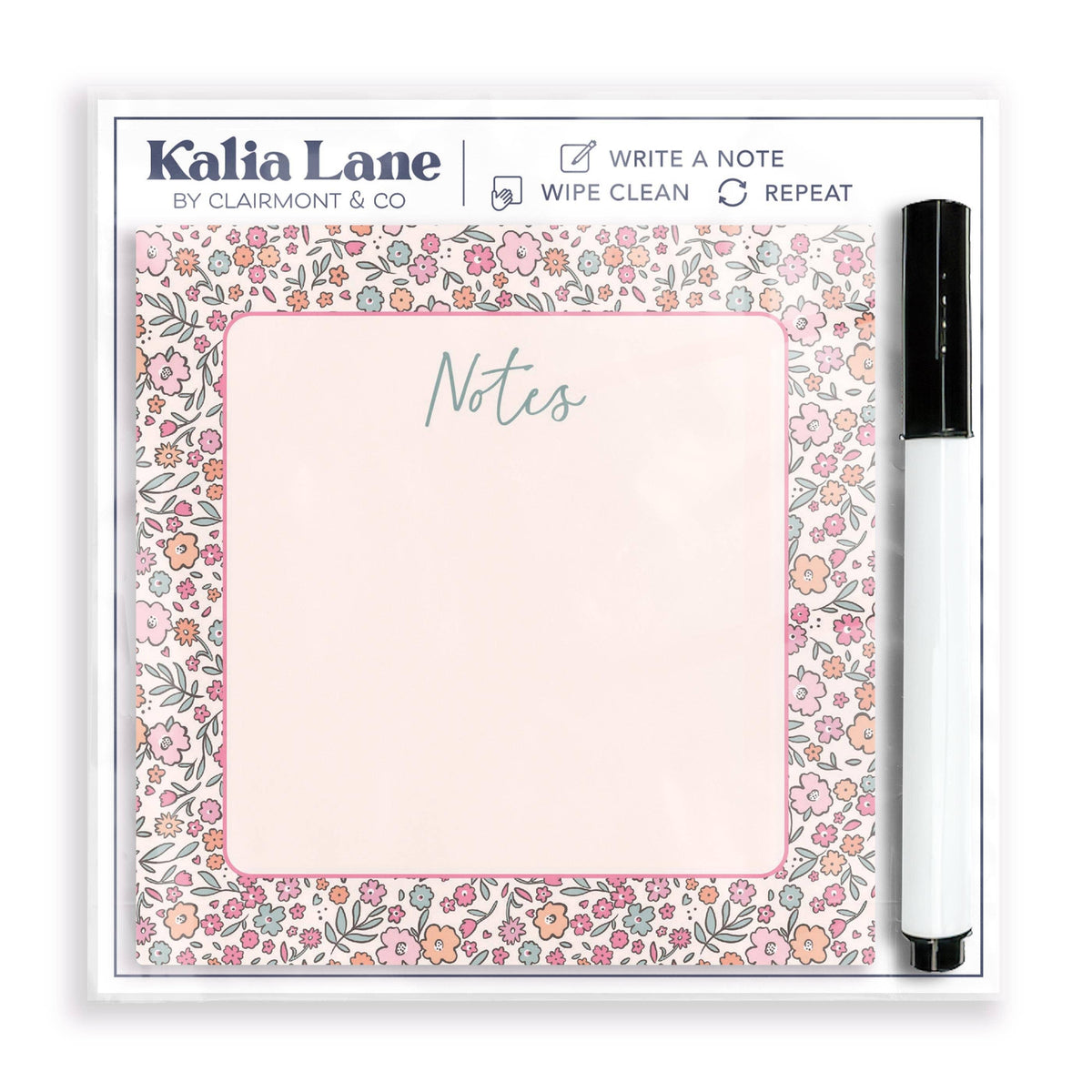 Floral Garden Dry Erase Note Board