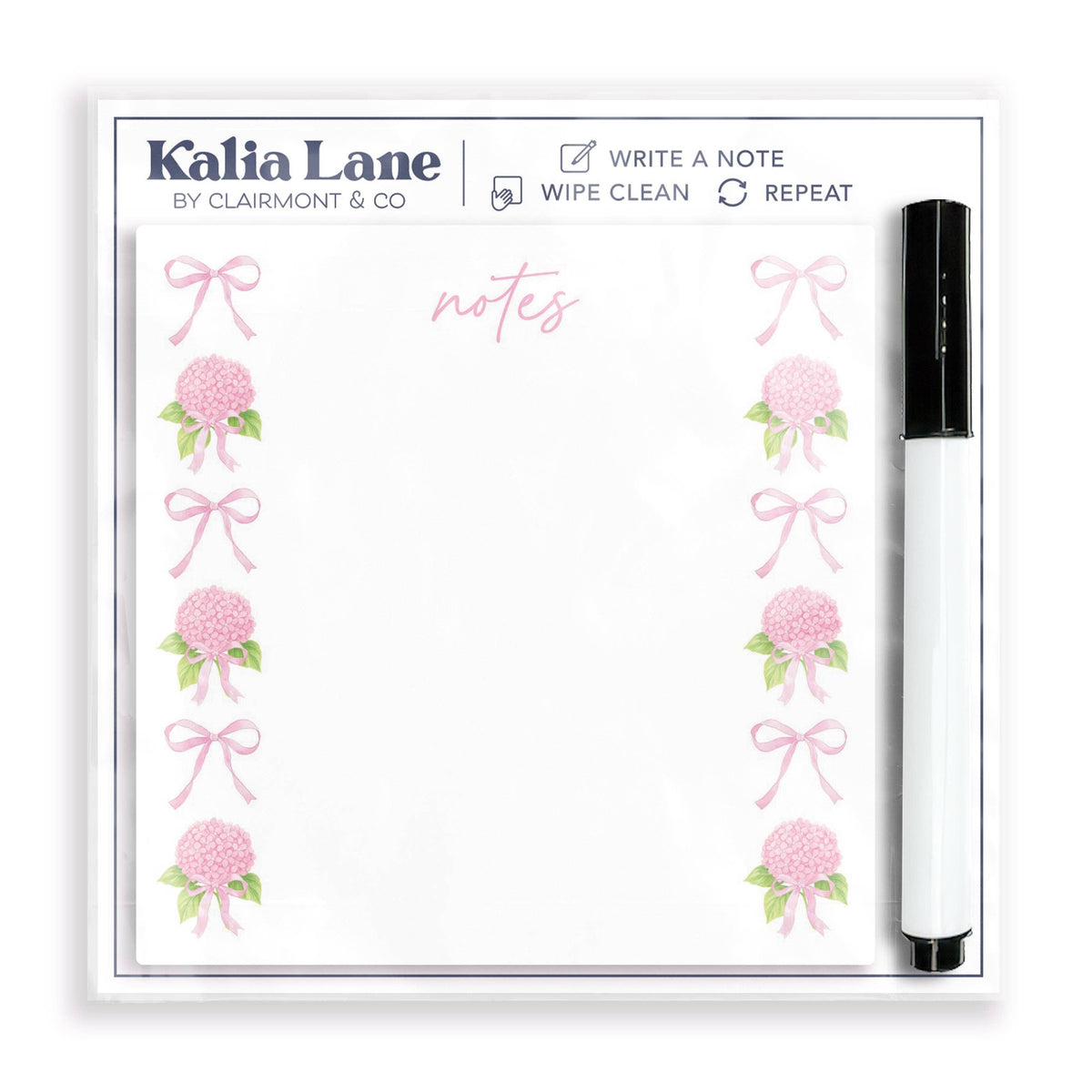 Hydrangea Cottage Dry Erase Note Board