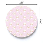 Pink Shell Pattern Car Coaster Set