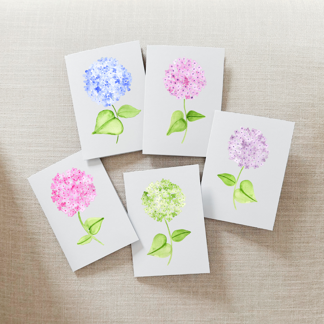 Hydrangea Notecard - Set of 10