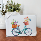 Bicycle & Flower Notecard - Set of 10