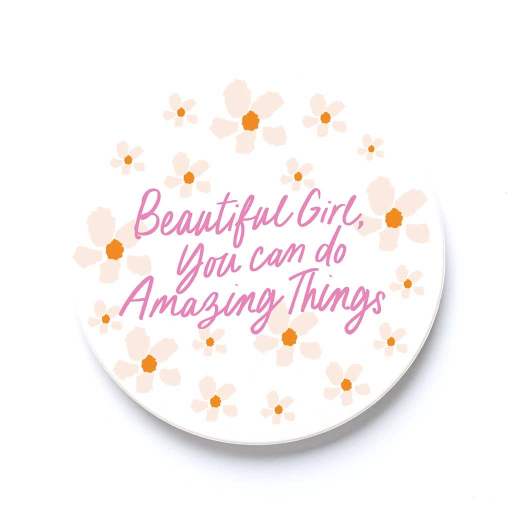 Beautiful Girl Car Coaster Set