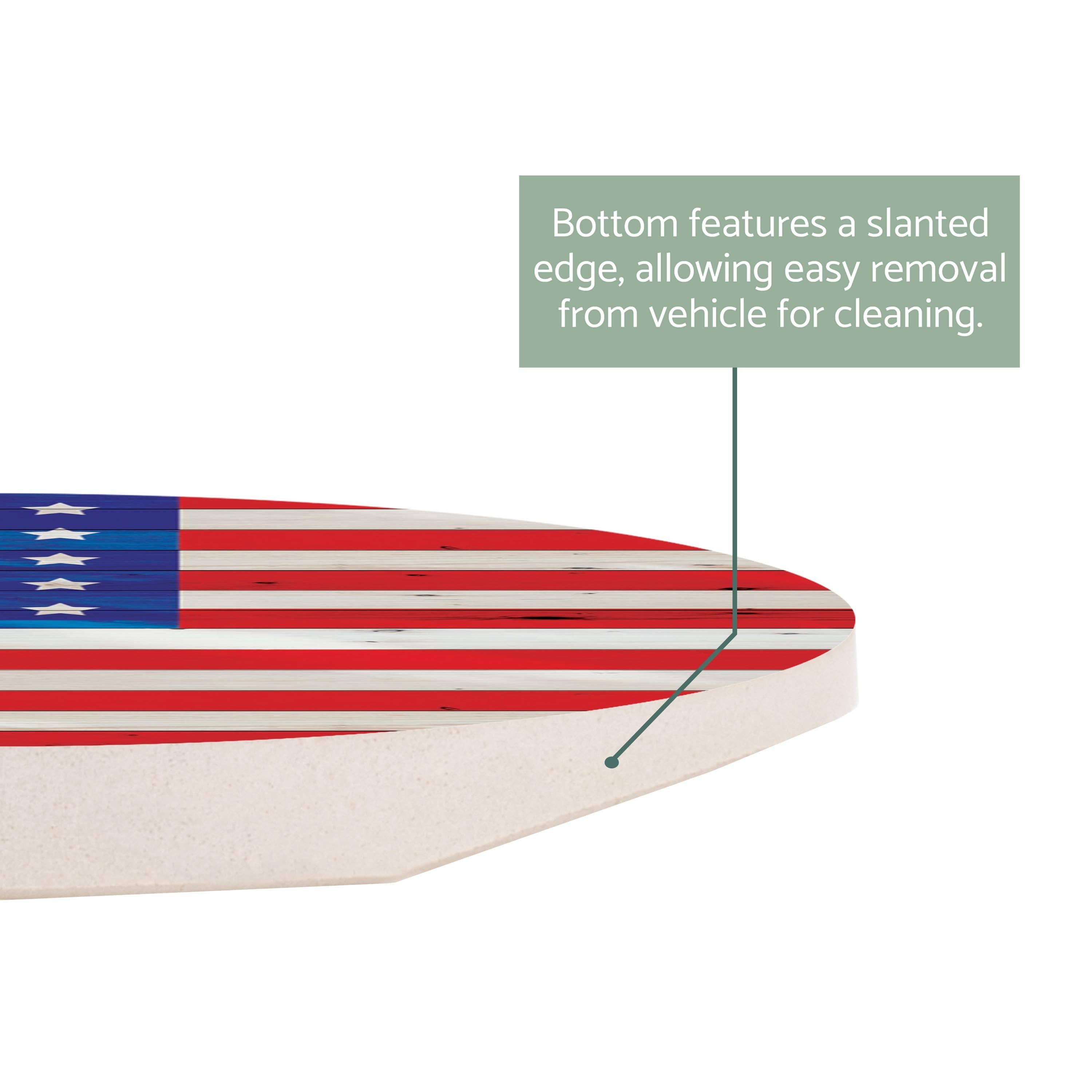American Flag Car Coaster Set