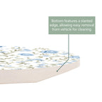 Chinoiserie Chic Rose Floral Pattern Car Coaster Set
