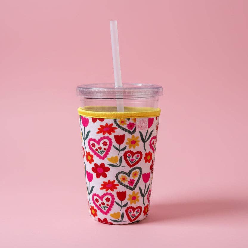 Iced Beverage Sleeve - Floral Love