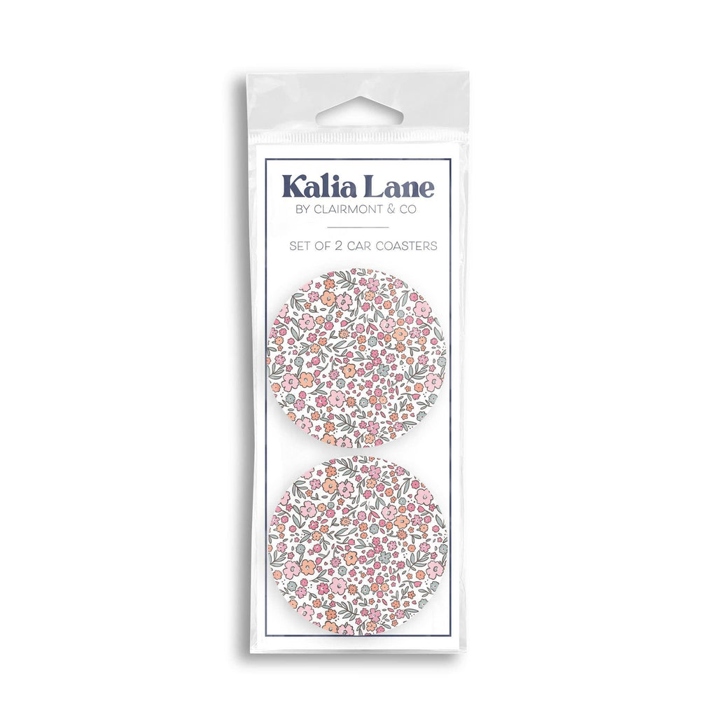 Floral Garden Car Coaster Set