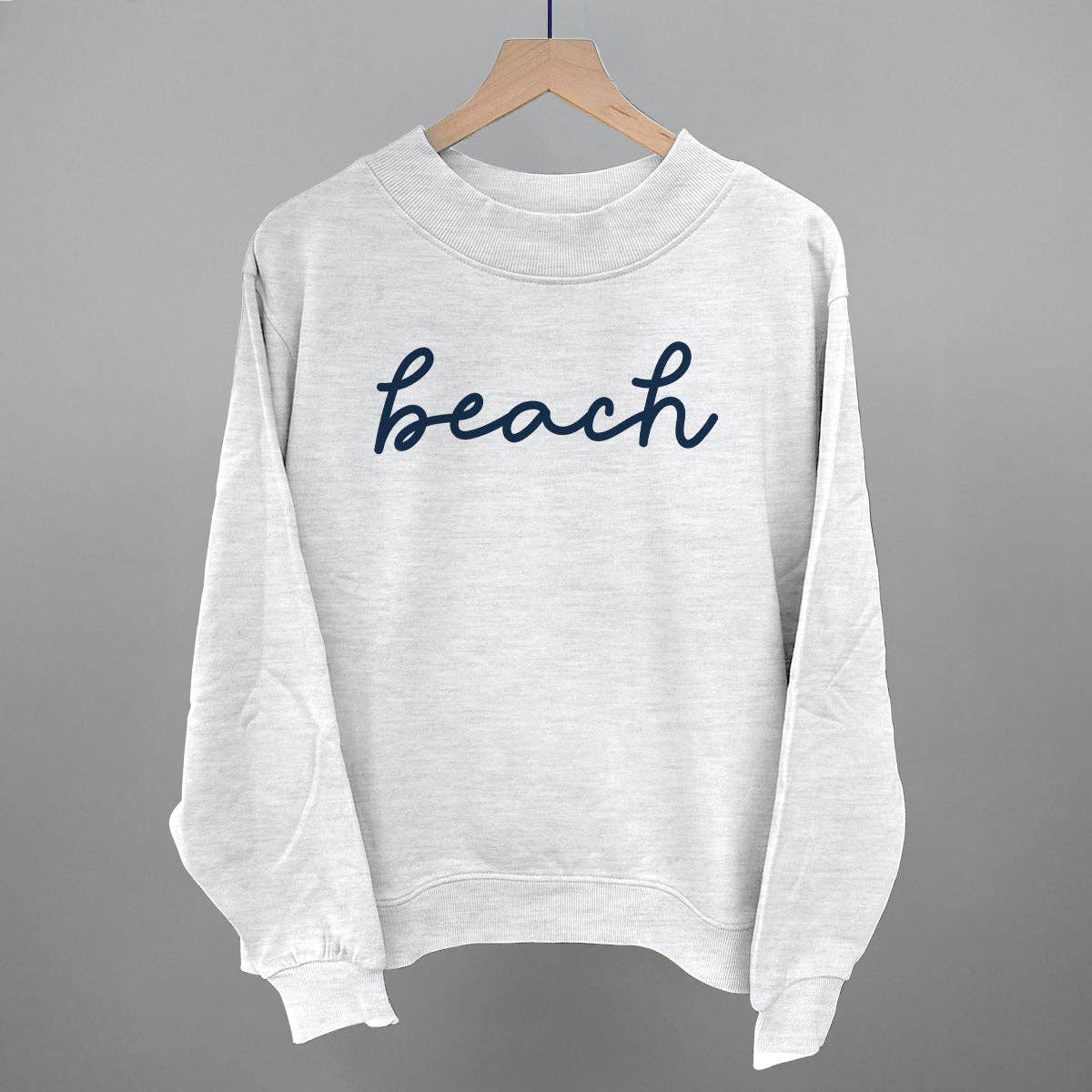 Beach Script — Oversized French Terry Mockneck