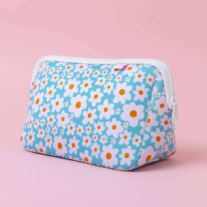 Cosmetic Bag - Blue Daisy