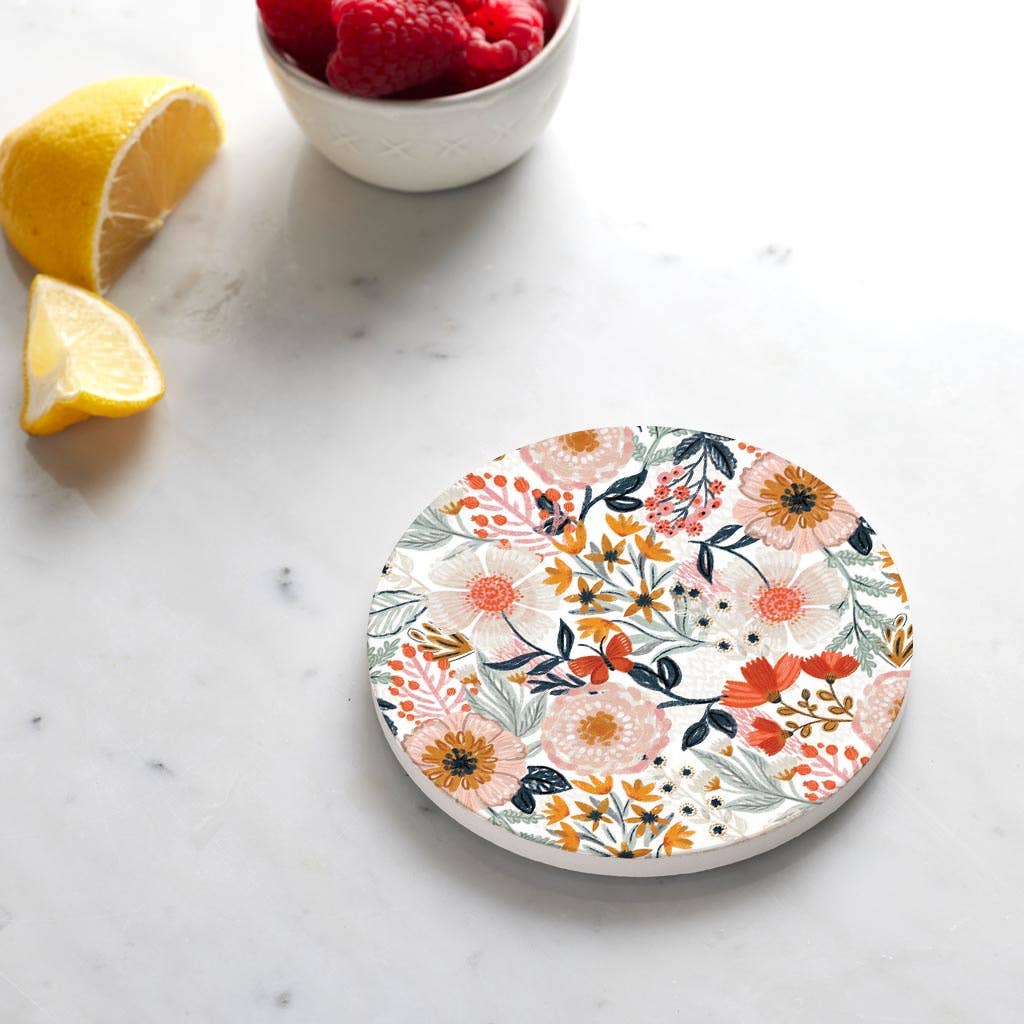 Pretty Things Floral Pattern Coaster Set