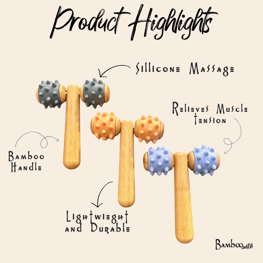 Bamboo Body Rolling Massager