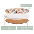 Pretty Things Floral Pattern Coaster Set