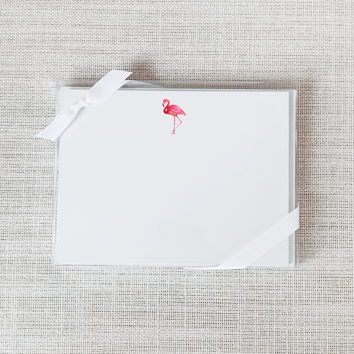 Flamingo Flat Notecard - Set of 15