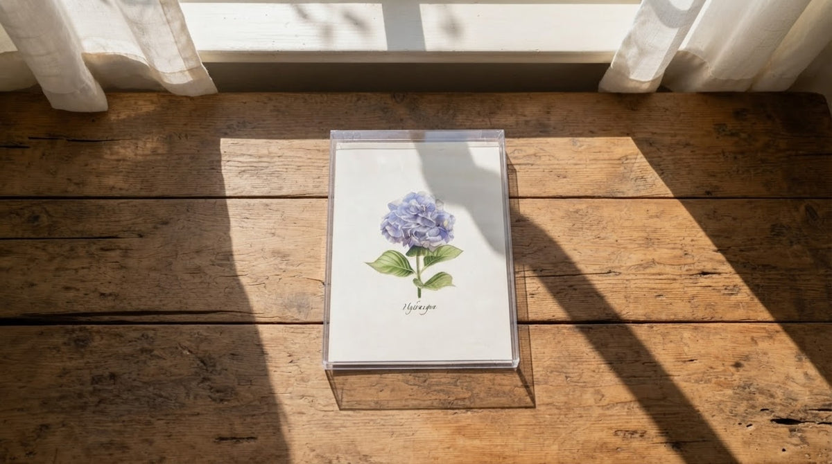 Hydrangea Recycled Paper Notecard Set