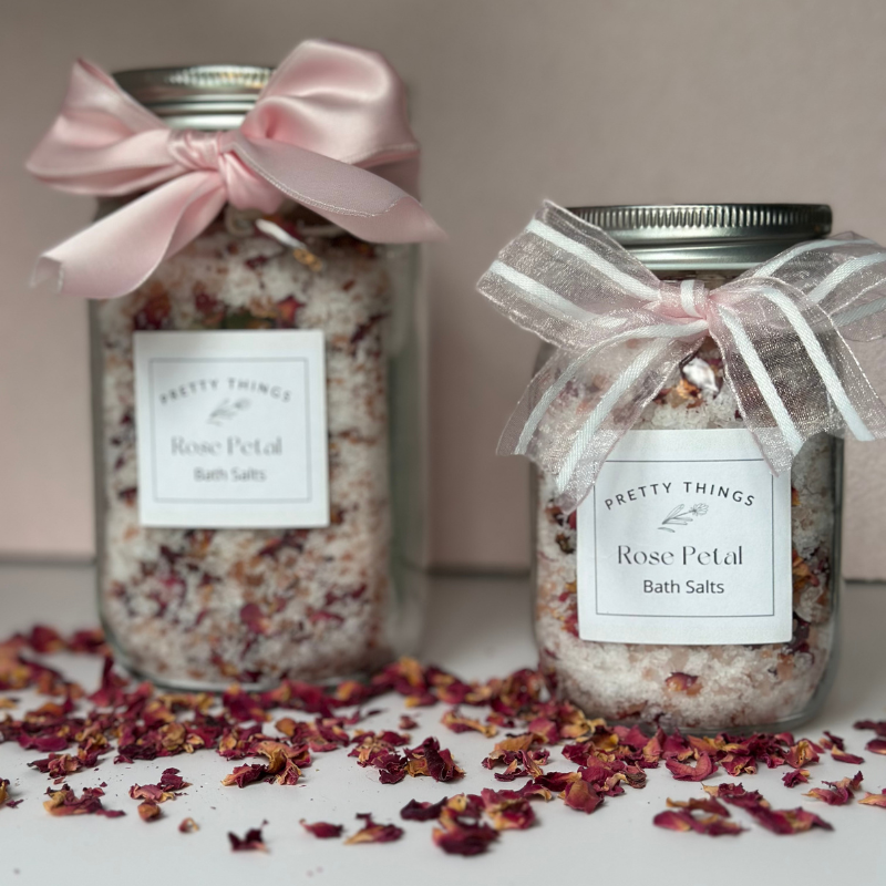 Luxurious Rose Petal Handcrafted Bath Salts