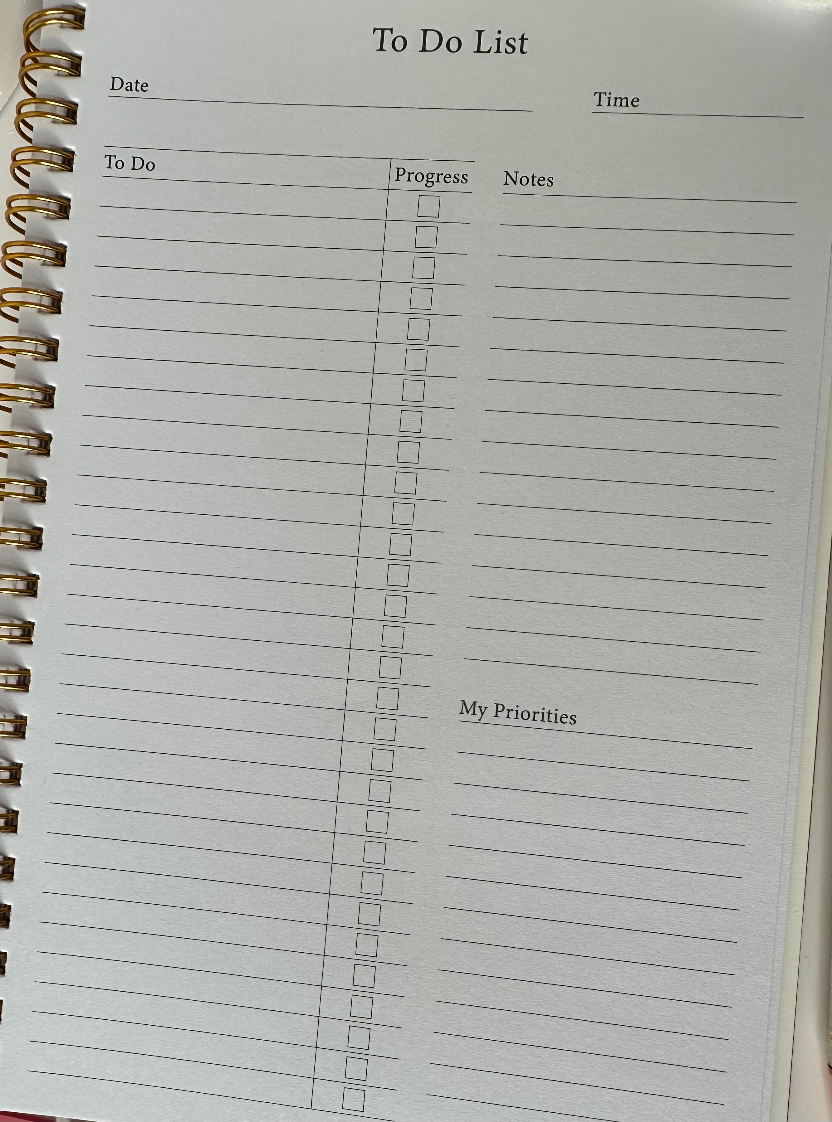Pink To Do List