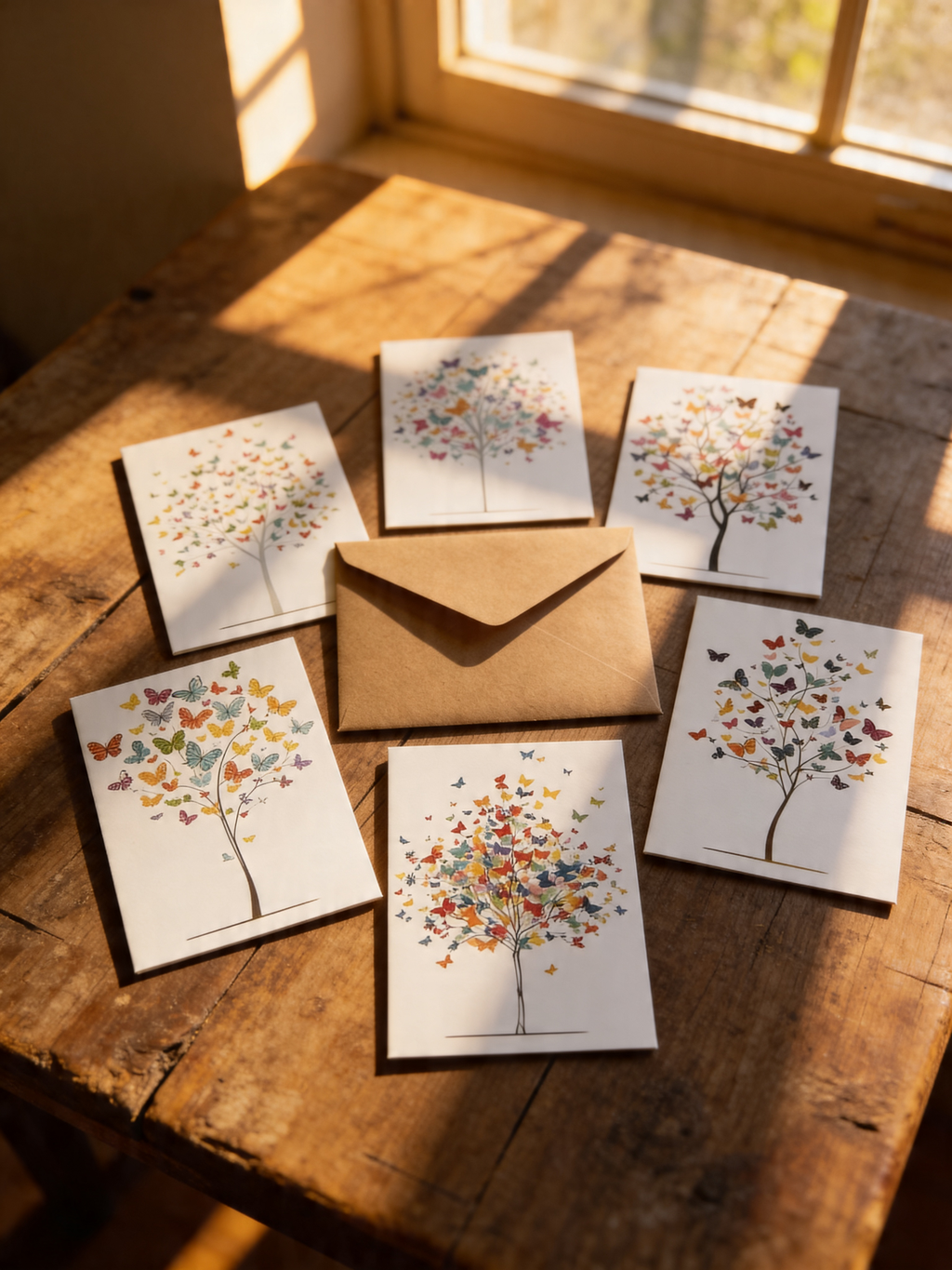 Wish Tree Butterfly Note Card Set