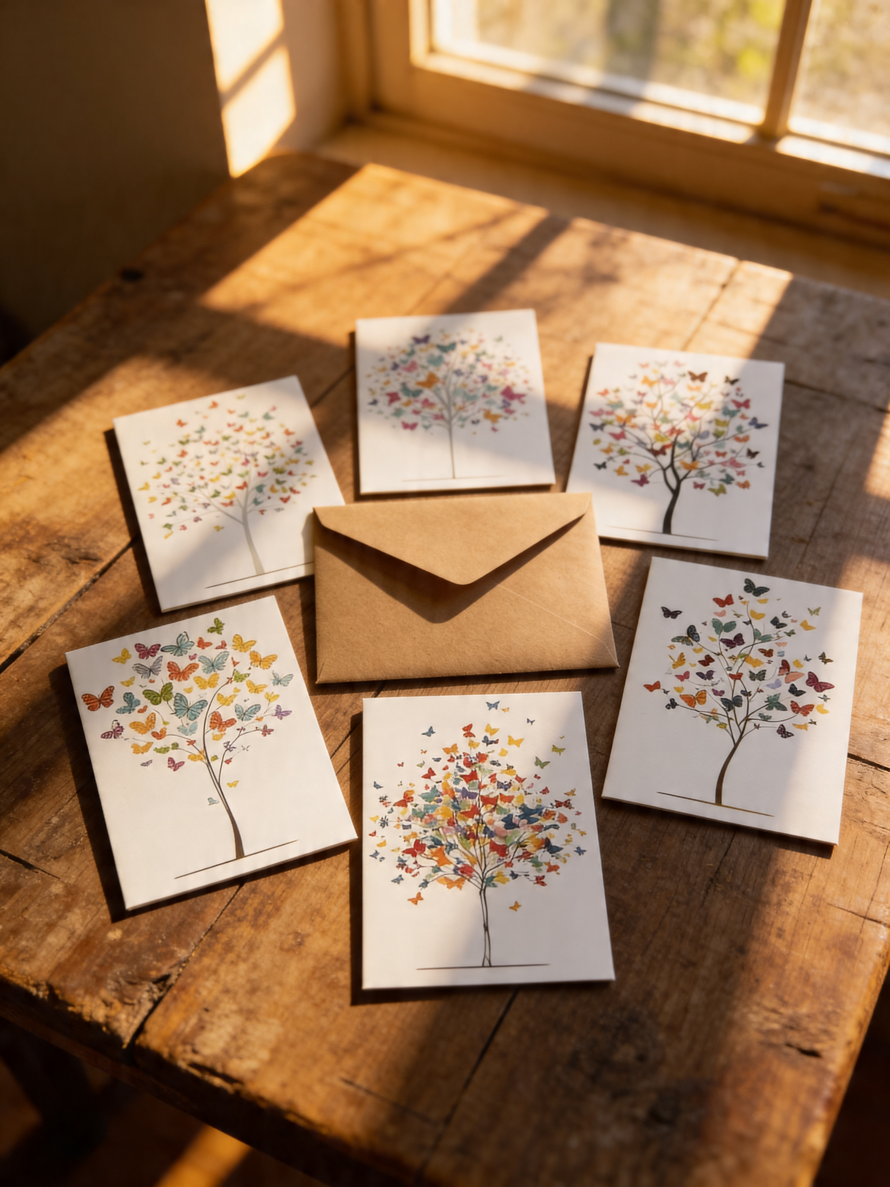 Wish Tree Butterfly Note Card Set
