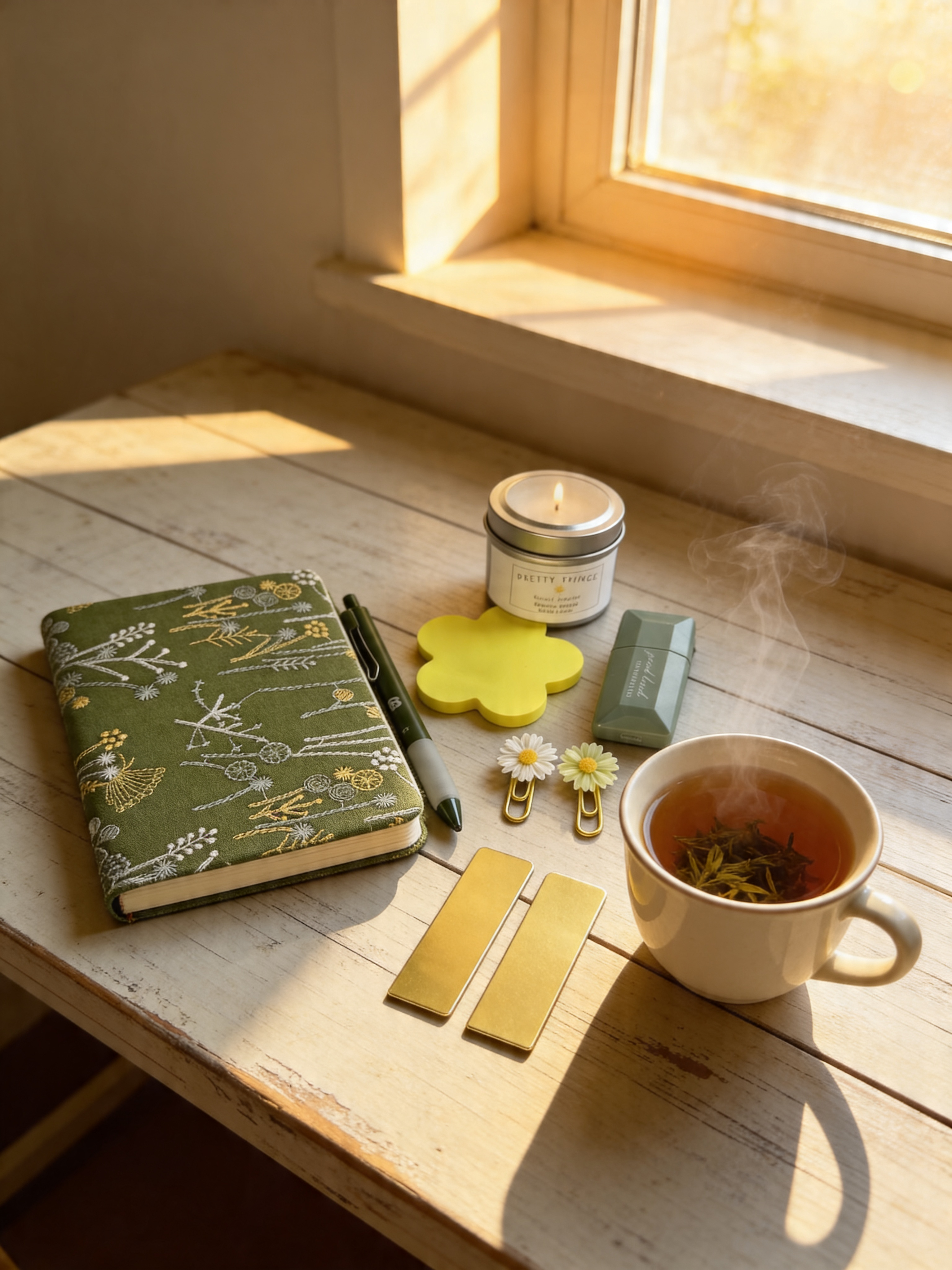 Vintage Floral Cloth Journal Set