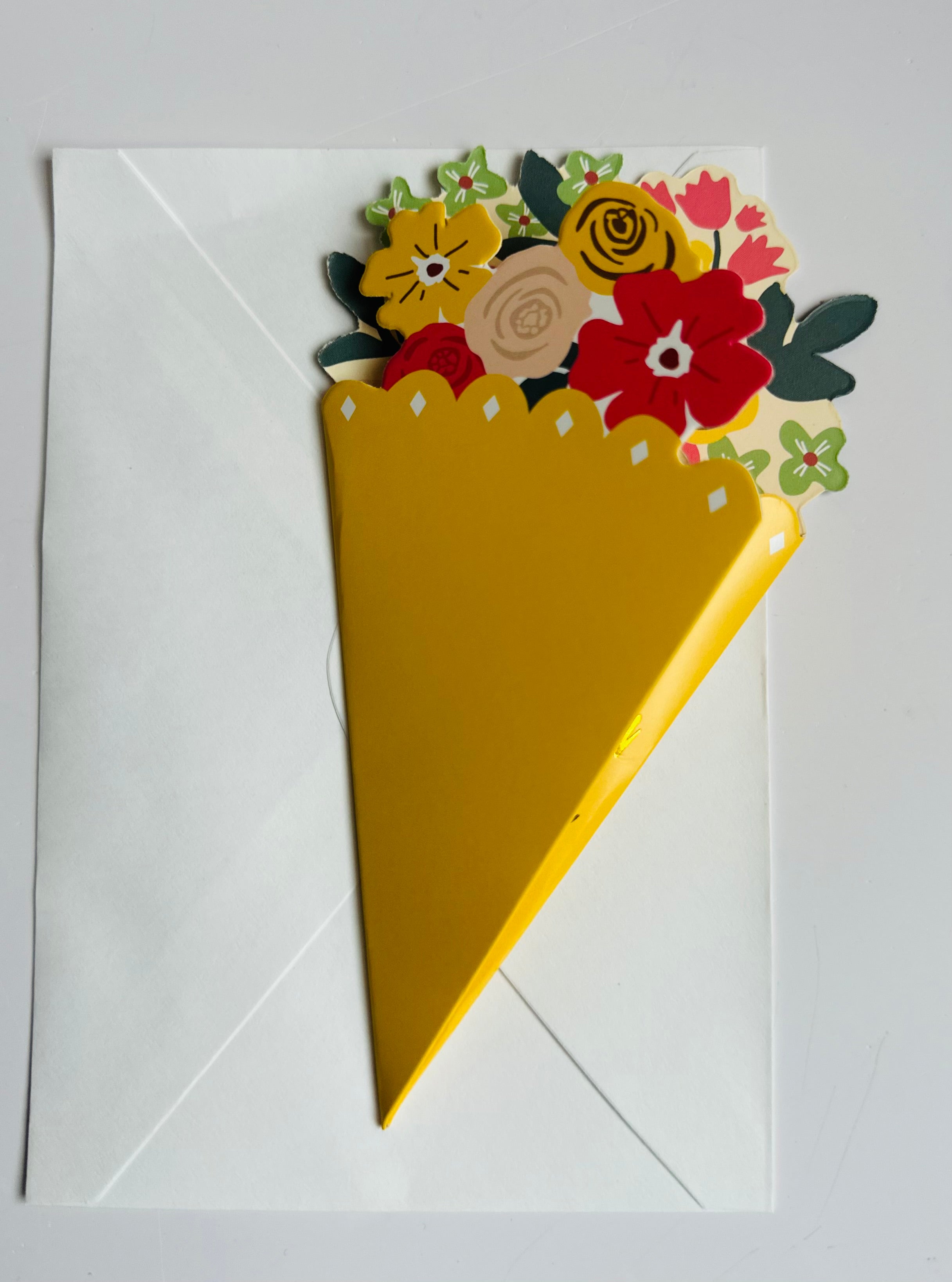 Tri-Fold Flower Bouquet Card