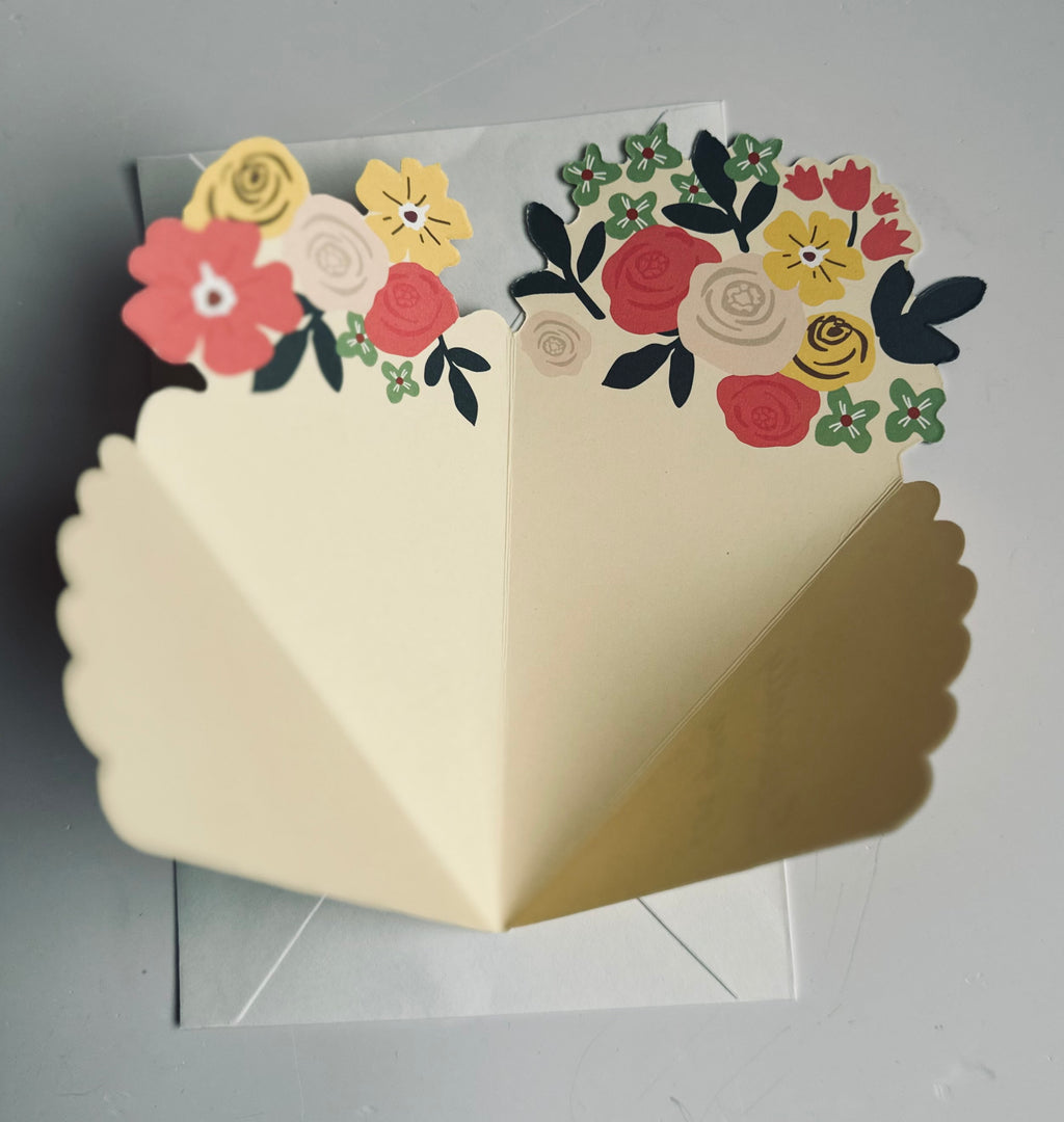 Tri-Fold Flower Bouquet Card