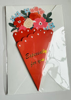 Tri-Fold Flower Bouquet Card