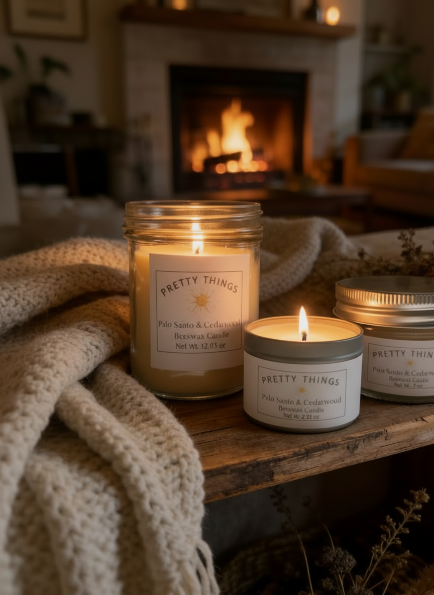 Palo Santo & Cedarwood Essential Oil Candle