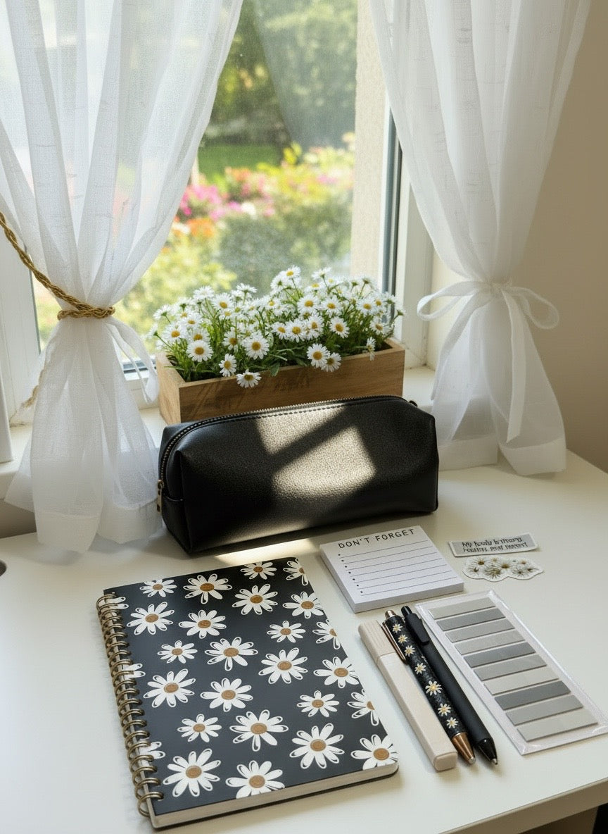 Midnight Daisy Notebook Set