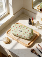 Quilted Plaid Zippered Pouch