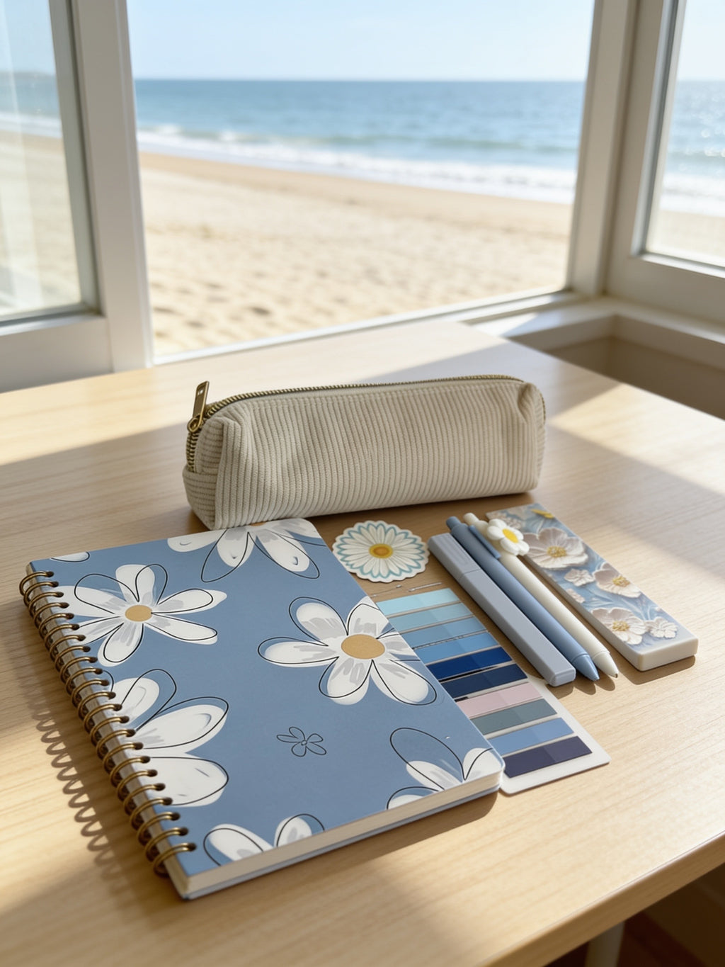 Blue Daisy Notebook Set