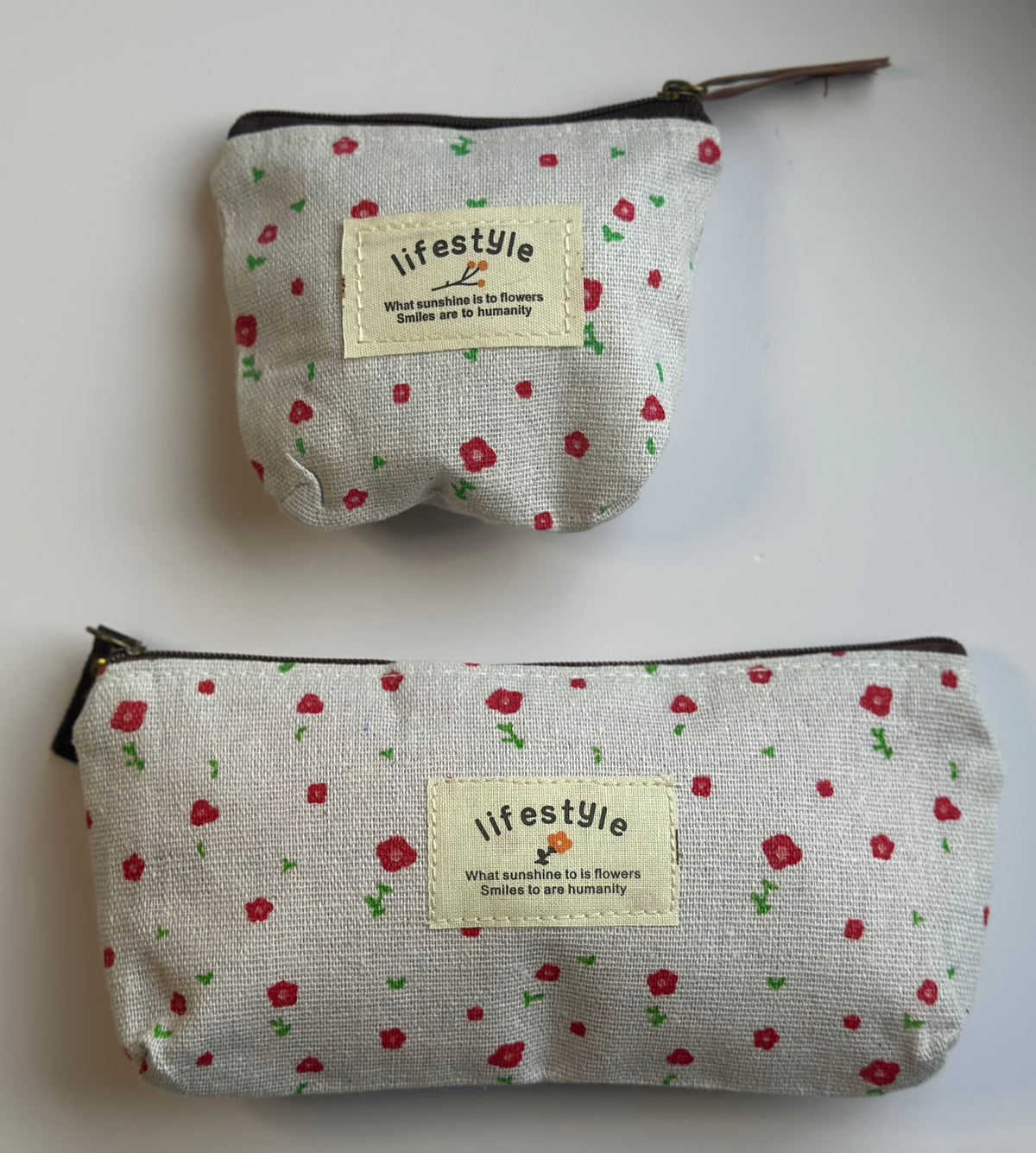 Vintage Floral Canvas Mini Purse & Pouch Set