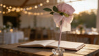 Large Silk Peony Pen with Pearl Bow
