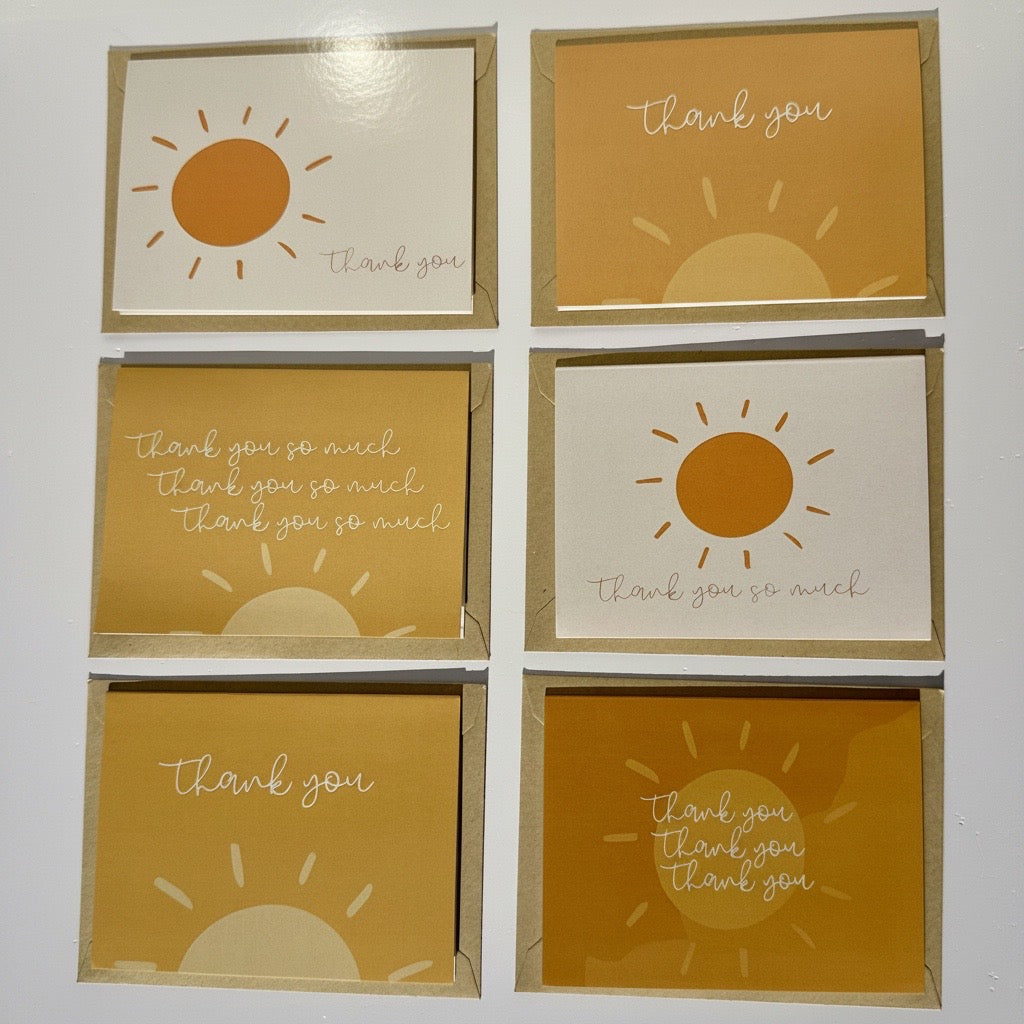 Sunburst Thank You Card Set