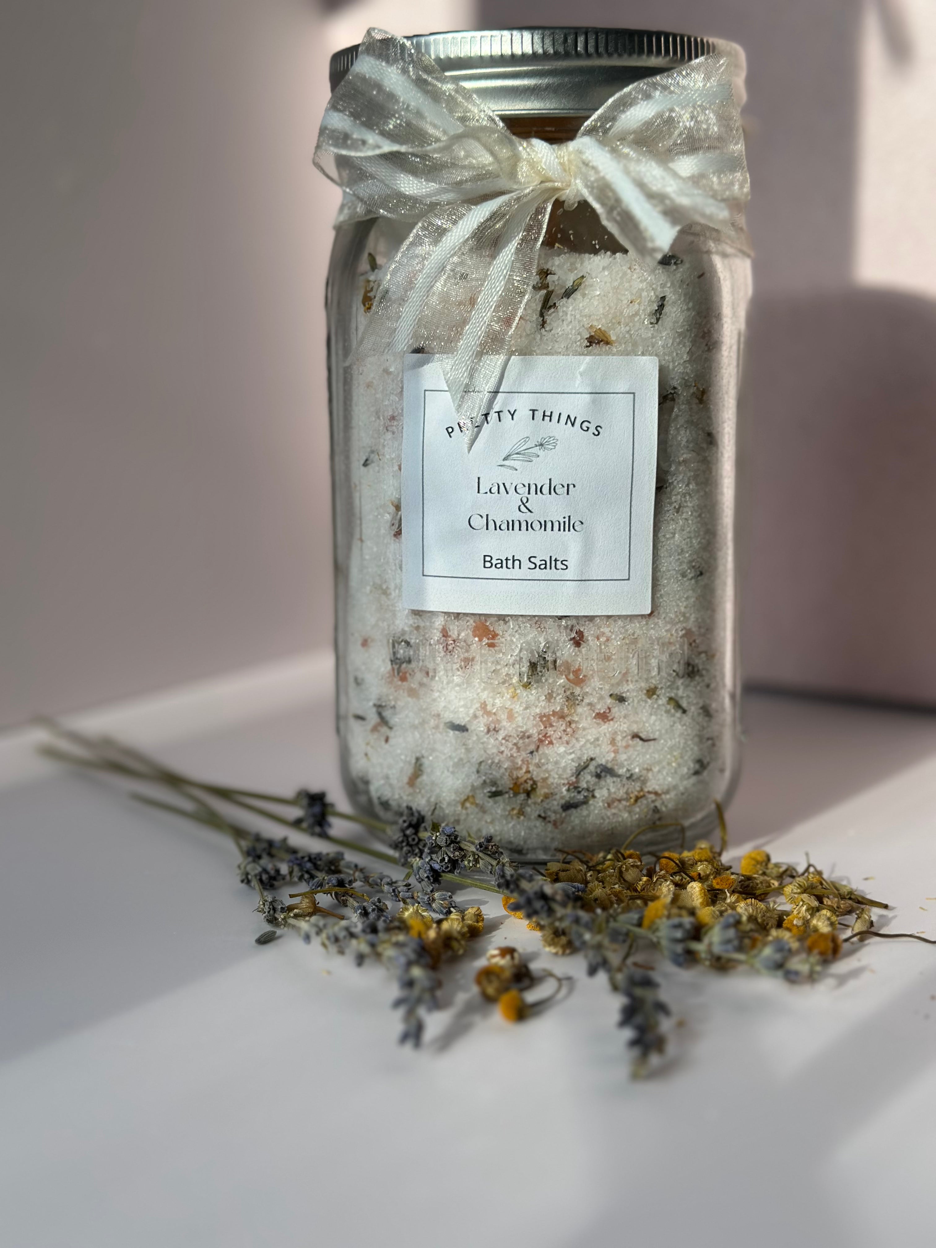 Luxurious Hand Crafted Lavender & Chamomile Bath Salt