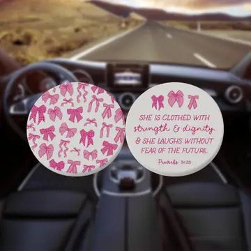 Strength & Dignity Car Coaster Set