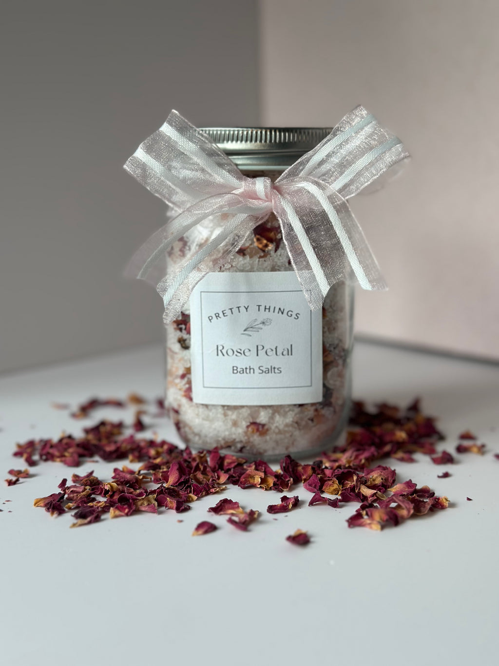 Luxurious Rose Petal Handcrafted Bath Salts