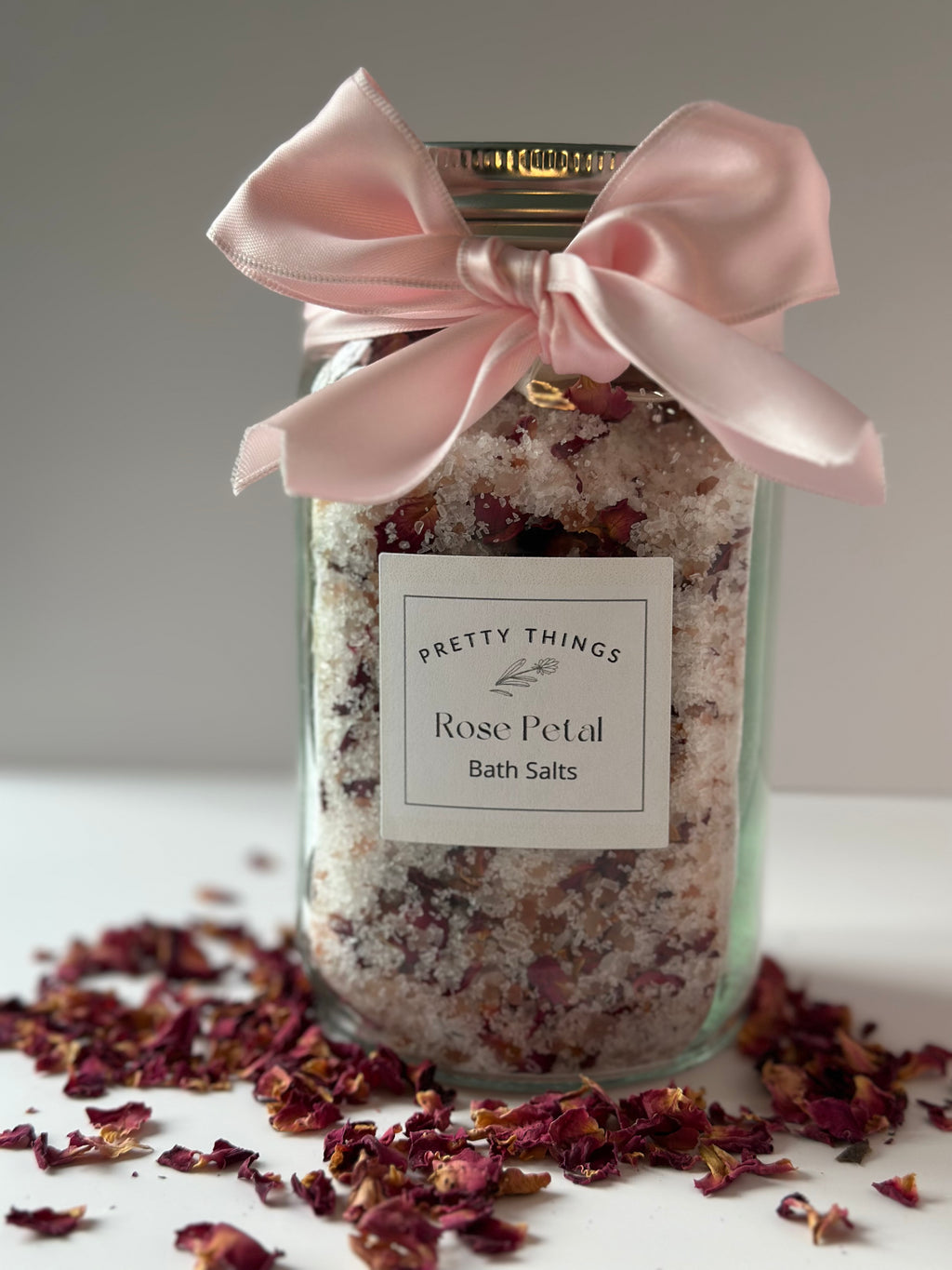 Luxurious Rose Petal Handcrafted Bath Salts