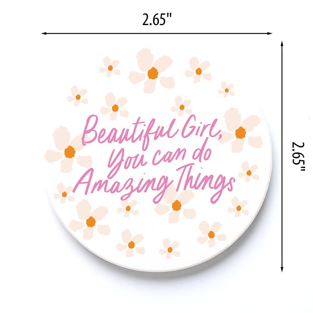 Beautiful Girl Car Coaster Set