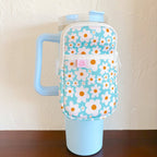 Water Bottle Backpack - Blue Daisy