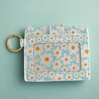 Keychain Wallet - Blue Daisy