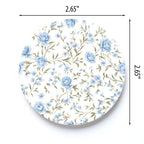 Chinoiserie Chic Rose Floral Pattern Car Coaster Set