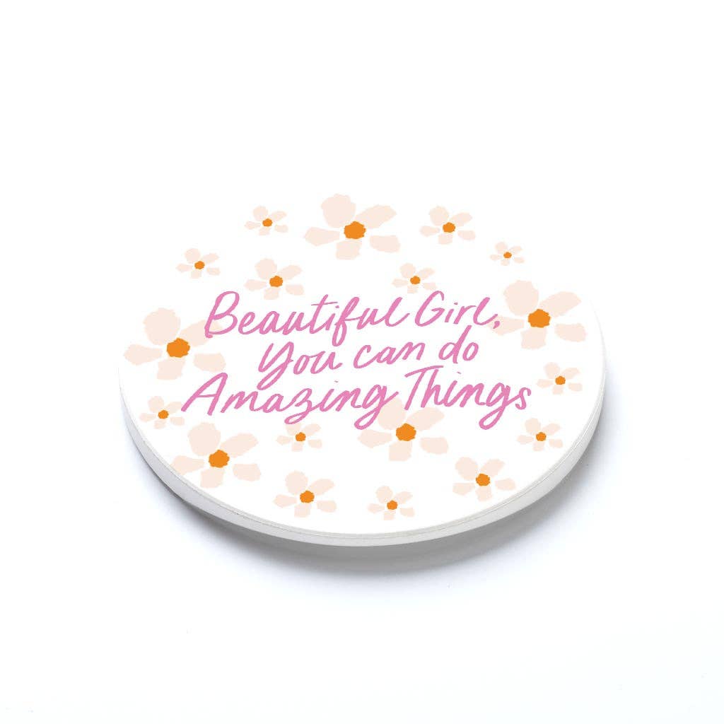 Beautiful Girl Car Coaster Set