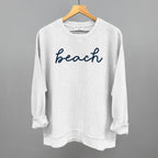 Beach Script — Oversized Corded Crew