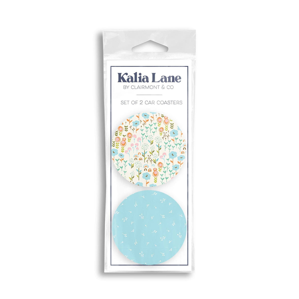 Blue Whimsy Car Coaster Set
