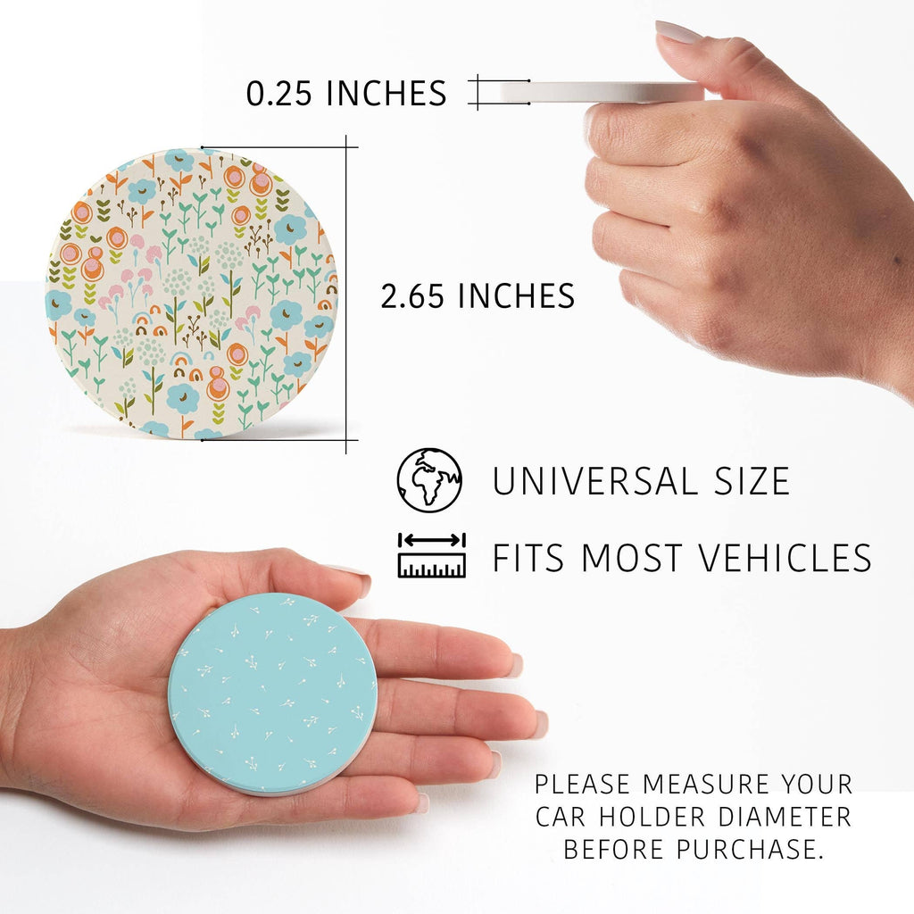 Blue Whimsy Car Coaster Set