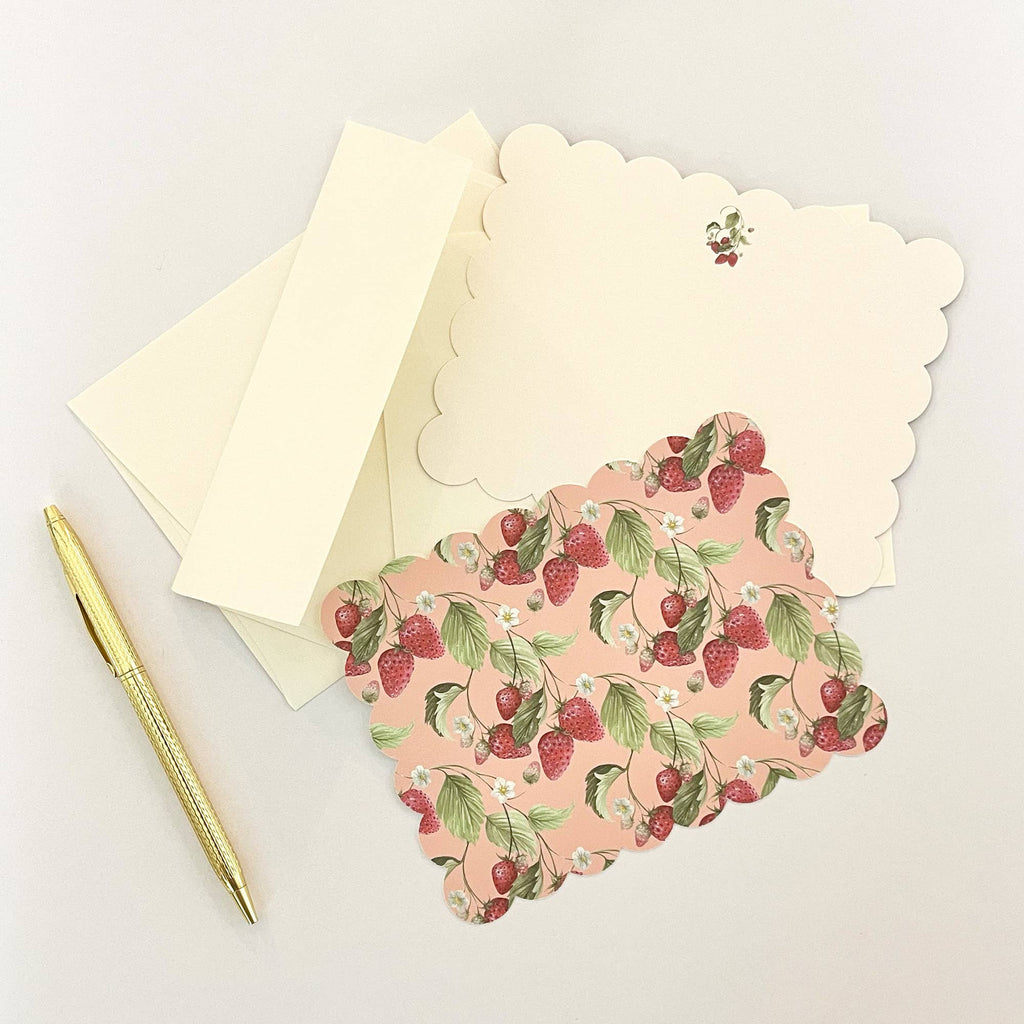 Strawberries Note Card Set
